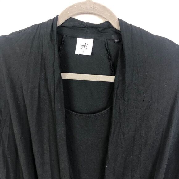 CABI | Long Sleeve Fickle Tee Wrap Front Black S - Picture 3 of 10